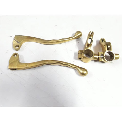 BRASS LEVER SET WITH YOKE D1 FOR ROYAL ENFIELD BULLET WITHOUT DISC
